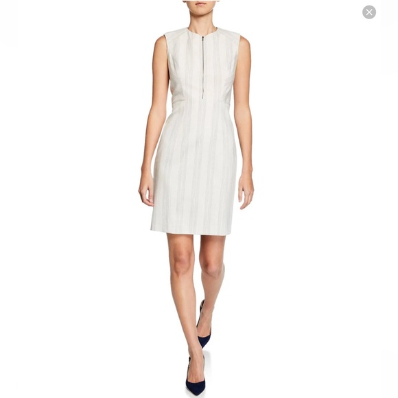 Elie Tahari Galiena size 10 Striped Zip-Front Dress - Picture 2 of 16